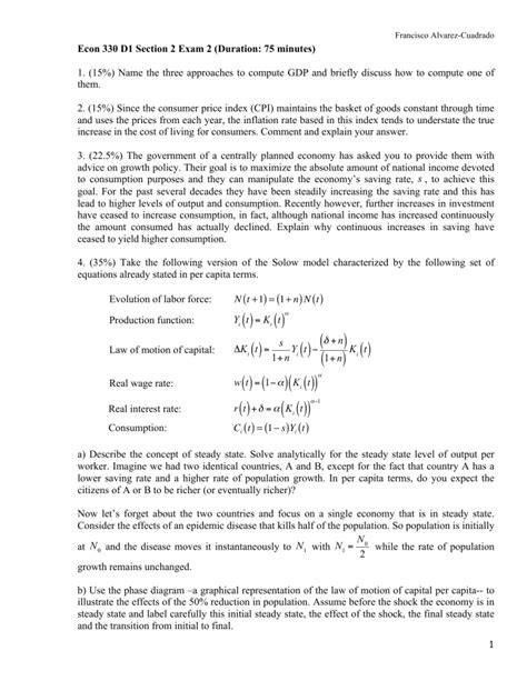 Econ Sample Exam