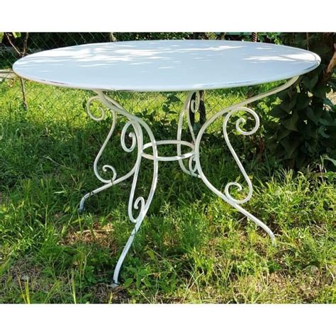 Casa Padrino table de jardin en fer forgé couleurs Ø115 cm x 75 cm