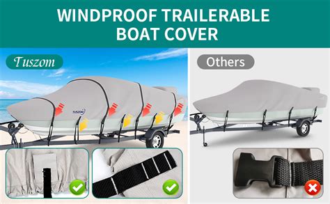 Amazon Tuszom D Waterproof Boat Cover Trailerable