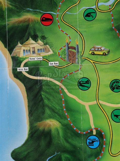 Jurassic Park Brochure Map