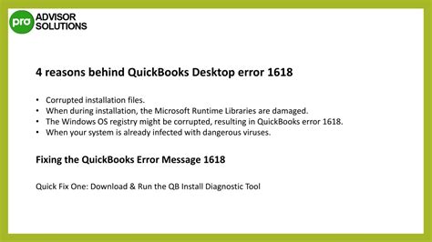 Ppt Best Methods To Deal With Quickbooks Error Powerpoint