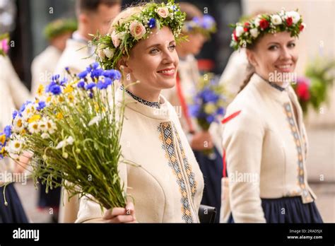 RIGA LATVIA 2nd July 2023 Parade Of Festival Participants XXVII