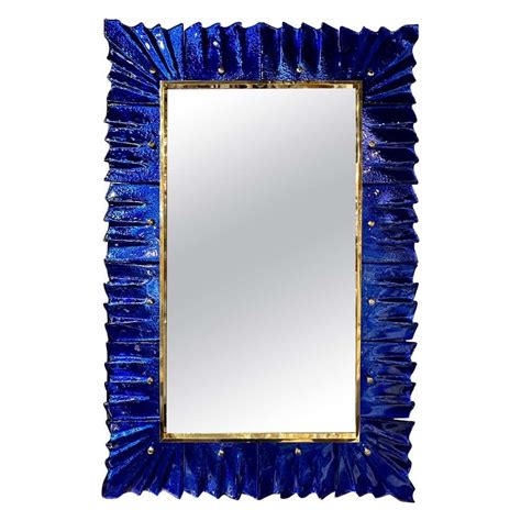 Murano Glass Fontana Green Fold Mirror For Sale At 1stdibs