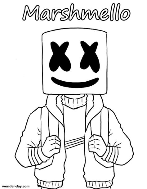 Marshmello Fortnite Coloring Pages Print For Free Wonder Day