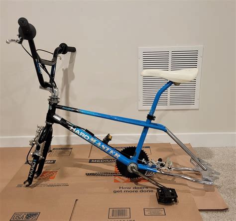 For Sale 1987 1988 Haro Master Frame Set Blue Black Chrome