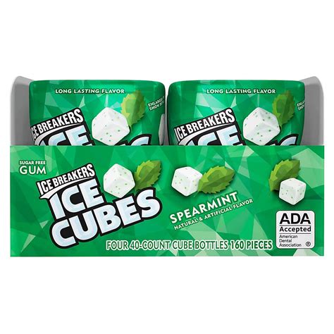 Ice Breakers Spearmint Ice Cubes 4 Pk 40 Ct Bjs Wholesale Club