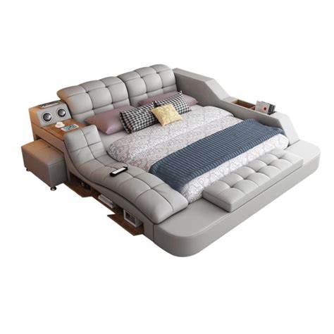 Modern Bedroom Furniture Set Leather Multifunction Massage Charger Smart Sofa Bed Smart Sofa