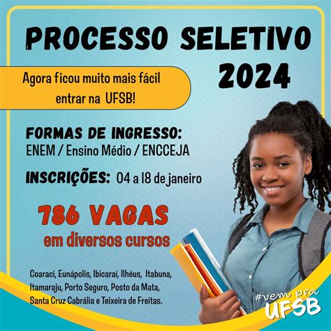 Ufsb Divulga Novo Processo Seletivo Vagas Inscri Es Entre