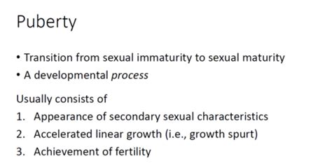 Puberty Flashcards Quizlet