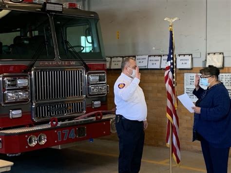 Officer Promotions January 18 2021 Fairview Fire Department