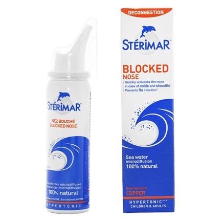 Jual STERIMAR BLOCKED NOSE HYPERTONIC 100 ML SEA WATER Shopee Indonesia