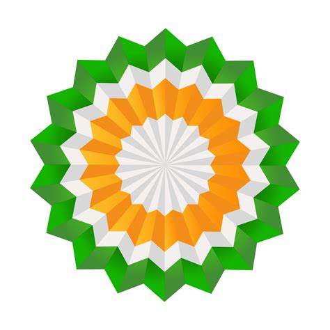 India Flag Paper Flower 19775171 Png