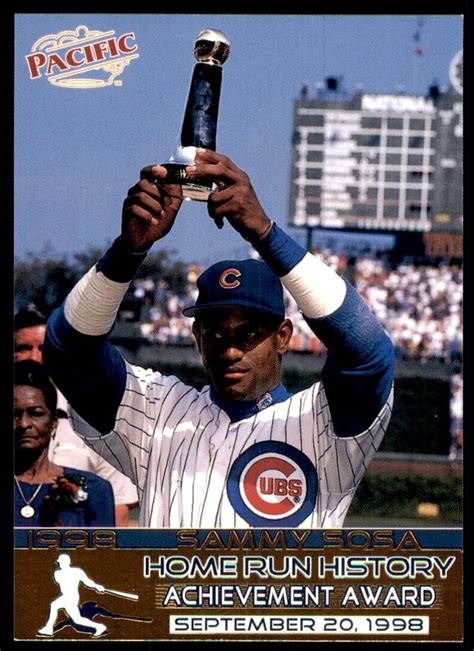 Pacific Home Run History Sammy Sosa Chicago Cubs Ebay