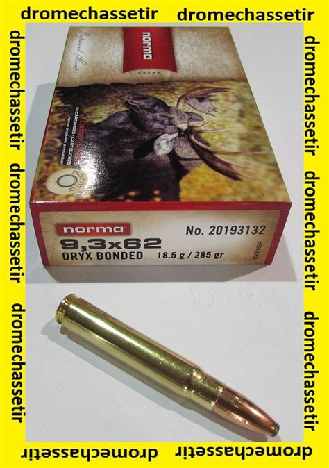 1 Boite De 20 Cartouches Norma Oryx 285 Grains Calibre 93x62