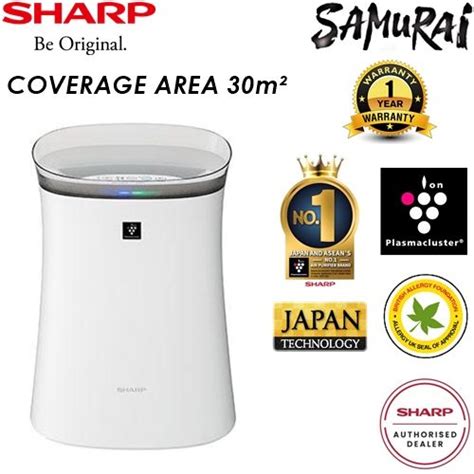 SHARP AIR PURIFIER PLASMACLUSTER HAZE MODE COVERAGE AREA 30m² FPF40LW