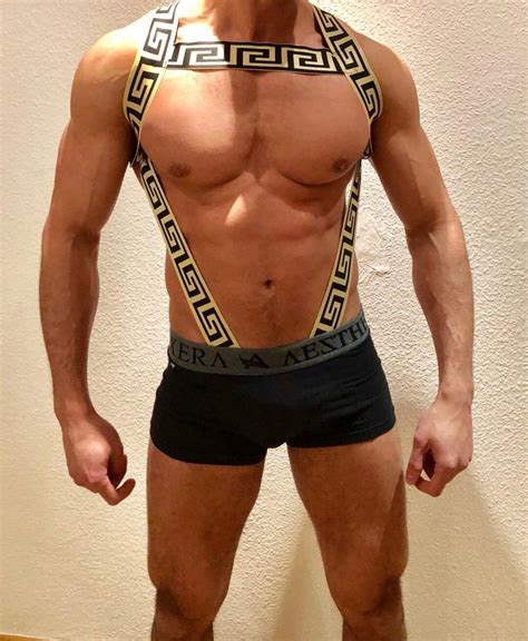 Greek Style Men Harness Elastic Shoulder Elastic Harness Gay Outfit Lgbt Pride Gay Pride Men