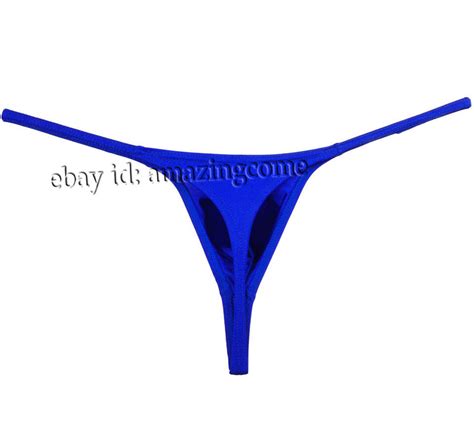 Mens Spandex Pouch Thong Underwear Elastic G String Swimwear Micro Bikini T Back EBay