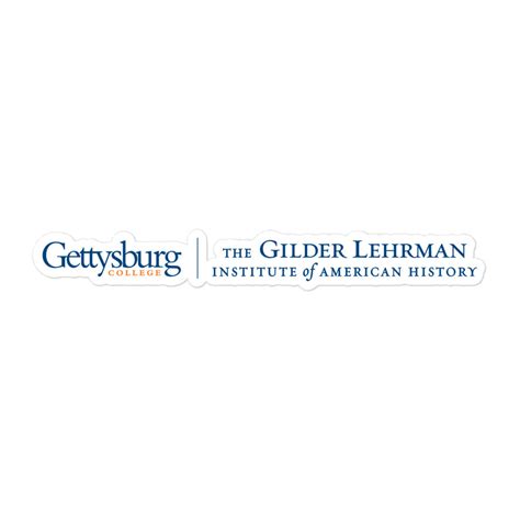 Gettysburg College Gilder Lehrman Ma In American History Sticker Logo