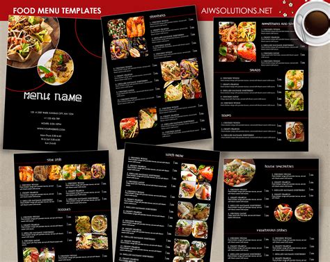 Canva Food Menu template, Cocktail Menu, Restaurant menu, Thai menu ... 