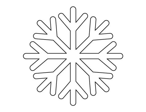 Printable simple snowflake pattern. Use the pattern for crafts ...