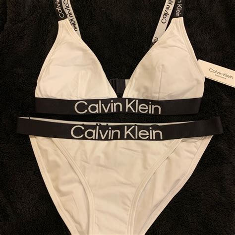 Calvin Klein Swim Calvin Klein Logo Twopiece Bikini Swimsuit Set