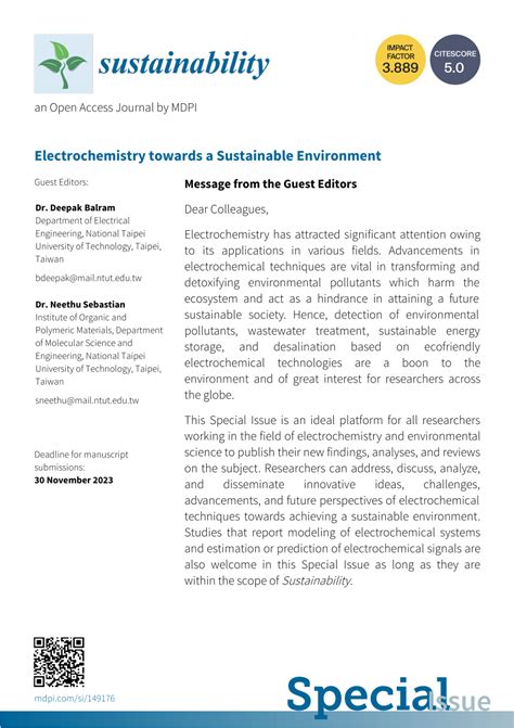 Pdf Call For Paper Journal Sustainability Mdpi Special Issue