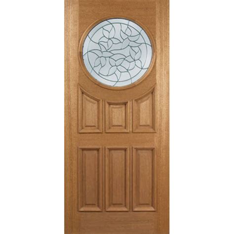 ESWDA 36x80 Exterior Mahogany Sherman Single Door W S Glass Euro