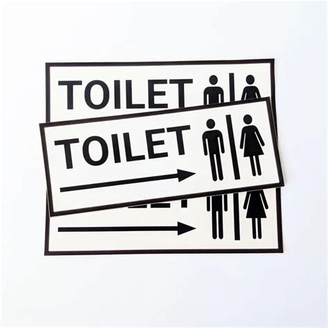 Stiker Tanda Arah Toilet Penunjuk Toilet X Cm Lazada Indonesia