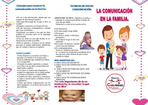 Folleto LA Comunicacion EN LA Familia