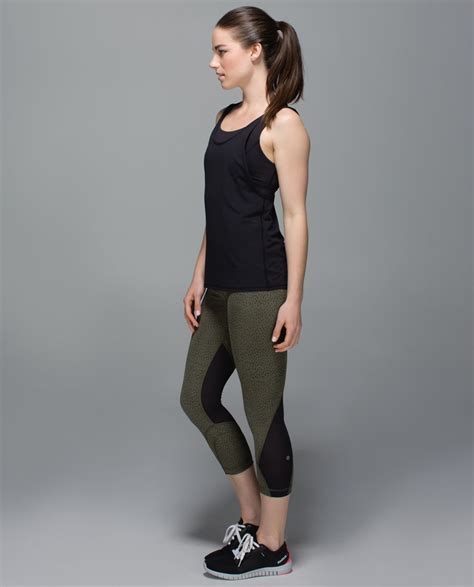 Lululemon Run Inspire Crop Ii Full On Luxtreme Mesh Dottie Dash