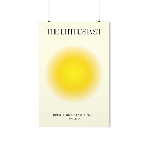 Enneagram 7 Aura Poster Enneagram Lover Type 7 The Enthusiast Etsy