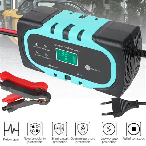 2a 10a 12v Car Battery Chargers Eu Plug Adapter 100v 240v Input For Wet Dry Lead