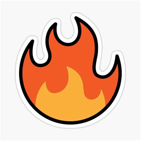 Flame And Fire HOT Emoji Sticker For Sale By Joedesigns101 Redbubble