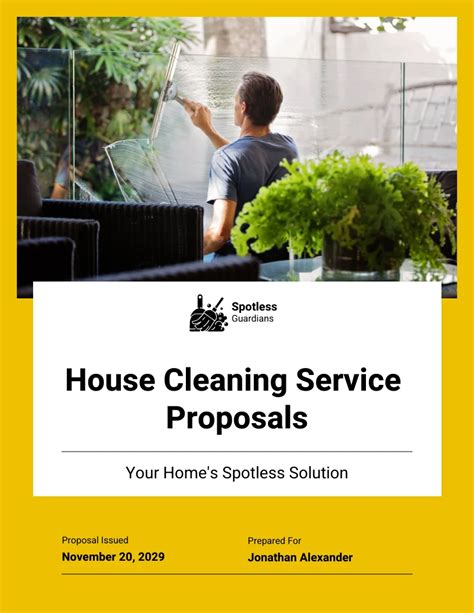 House Cleaning Service Proposal Template Venngage