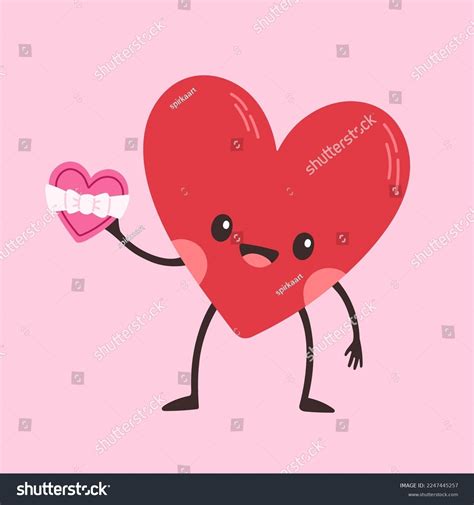 Cartoon Heart Character Cute Love Symbol Stock Vector Royalty Free