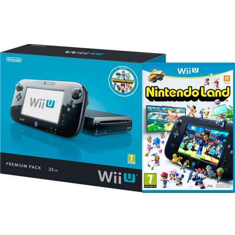 Wii U Console Gb Nintendo Land Premium Pack Black Games Consoles