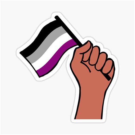 Asexual Pride Flag Hand Sticker For Sale By Bthingies Redbubble