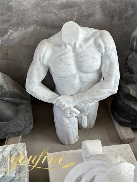 Natural Marble Naked Male Torso Statue Factory Supply On Sale