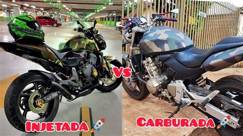 Hornet Injetada Vs Hornet Carburada Editt Parte Youtube