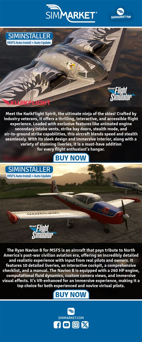 Simmarket Newsletter August Inibuilds Kwikflight Spirit And Ryan