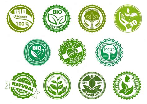 Premium Vector Bio Eco Organic And Natural Green Labels