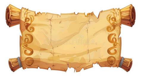 The Papyrus Scroll With Ancient Parchment Texture The Royal Banner On