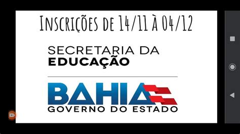 Processo Seletivo Sec Ba Edital Publicado Informa Es Importantes