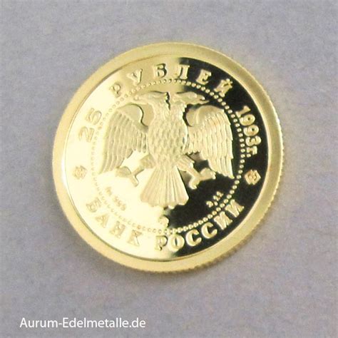 Russland 1 10 oz Goldmünze 25 Rubel Ballerina 1993 Aurum Goldshop