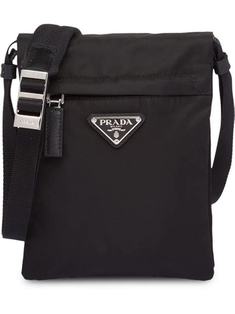 Prada Black Technical Fabric Shoulder Bag In Black For Men Lyst