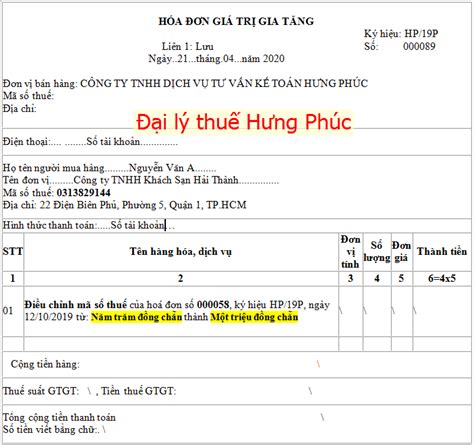 Hướng Dẫn Cách Viết Hoá đơn điều Chỉnh Tăng Giảm Tiền Thuế Diễn đàn