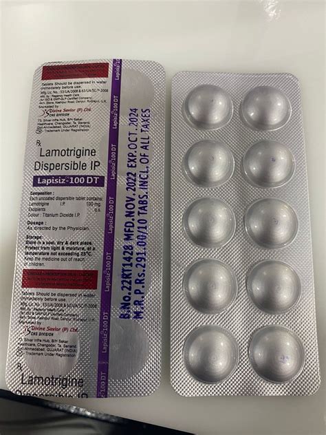 Lamotrigine 100 Mg Tablets 24 Monhs At Rs 291stripe In Sanand Id