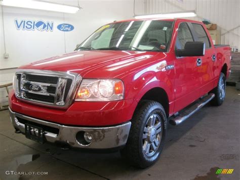 2008 Bright Red Ford F150 Xlt Supercrew 4x4 53005615 Car Color Galleries