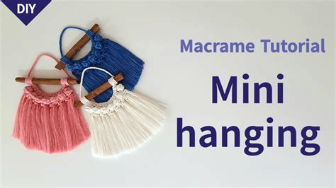 DIY Macrame Mini Wall Hanging Home Decor Interior Handmade Tutorial