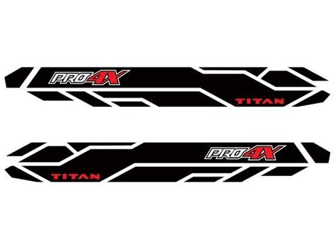 Pair Of Pro 4X Titan Bed Side Vinyl Stickers Decal Kit For Nissan Titan